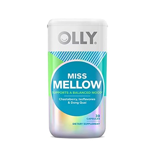 OLLY Miss Mellow Capsules, Hormone Balance and Mood Support, Vegan Capsules, Supplement for Women - 30 Count