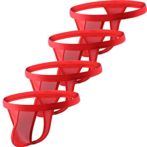 Summer Code Mens Sheer Mesh Thong T-Back Sexy See Through Underwear