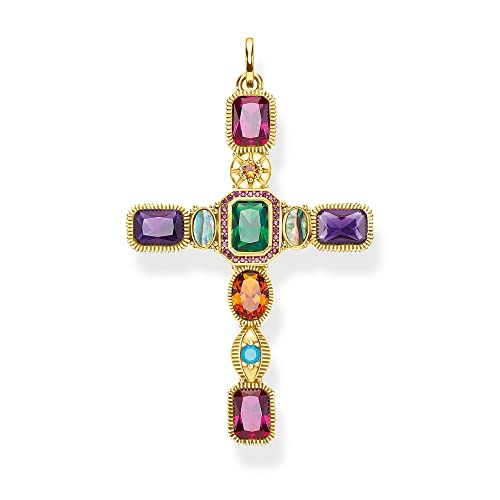 FNSK Colgante De Cruz De Colores Dorados, Joyería Europa Plata De Ley 925 Colgante Vintage Regalo De Joyería For Hija Sobrina Amiga Hermana