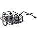 Aosom Folding Bike Cargo Trailer Cart with Seat Post Hitch- Black