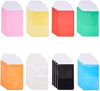 WANDIC Pocket Protectors, 32 Pcs 8 Colors Plastic Waterproof Badge Holders Name Tag ID Card Holders School Hospital Office Supplies for Pen Leaks