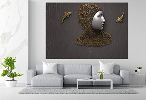 Image of Cabana Homes (48 inch x 36 inch) 3D Self Adhesive Wallpaper, Living Room, Bedroom, Sofa Background, Gypsum Board, Office