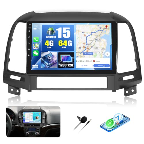 Autoradio Android 8-Core écran tactile 9 pouces avec égaliseur DSP 32EQ pour Hyundai Santa Fe