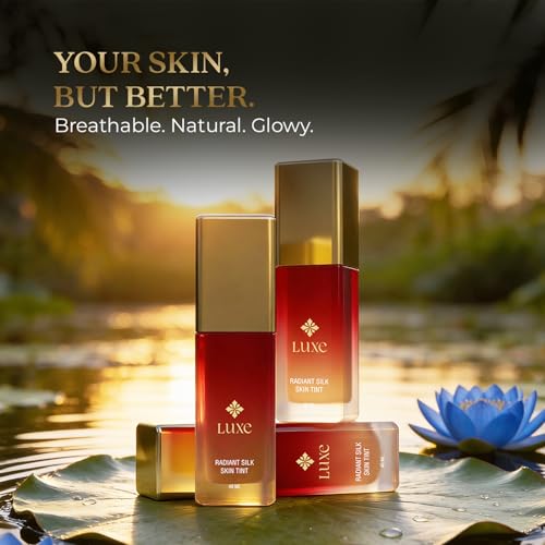 Image of Just Herbs Luxe Radiant Silk Skin Tint | Luxury Makeup | Ayurvedic Skin-Loving Formula | Dewy Finish | Glow Boosting & Hydrating (100 PORCELAIN)