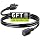 16/3 Black Extension Cord 6 FT Indoor, Short Extension Cord for Laptops, Coffee Makers, Office Home Appliances, 3 Prong Small