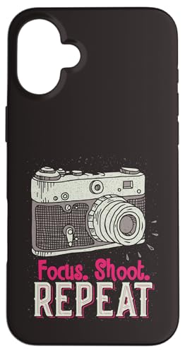 Focus Shoot Repeat Photography Photographer Camera Vintage �X�}�z�P�[�X iPhone 16 Plus �p