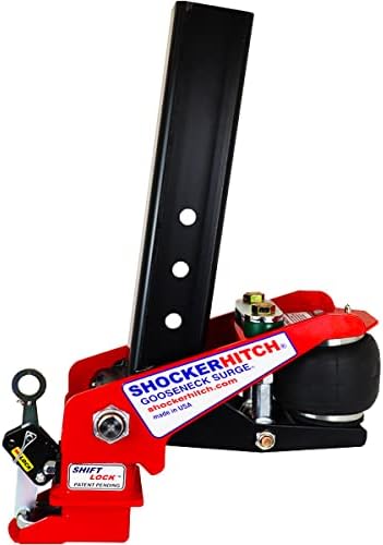 Shocker Gooseneck Surge Air Hitch & Shift Lock Coupler for 2-5/16" Ball, 4" Square Straight Pin 30K Coupler