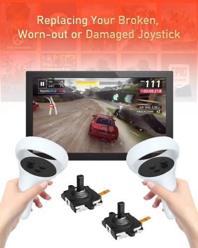 Joystick Replacement For Meta Quest 2/ Oculus Quest 2 Controller (4 Pack), Aojaki Meta Quest 2 Accessories Joystick Analog Thumb Stick For Oculus Controller #TOP3
