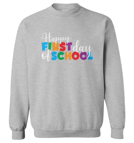 Haase Unlimited Happy First Day of School - Learning Toddler Fleece Crewneck Sweater