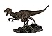 Resin Statues Highly Detailed Velociraptor Dinosaur Bronzed Statue Hand Painted Accents Raptor 8.75 X 4.75 X 3 Inches Bronze