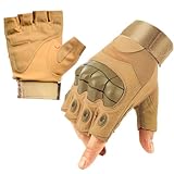 Homefy Fingerless Tactical Gloves – Men & Women, Breathable & Impact-Resistant Half-Finger Gloves for...