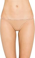 Calvin Klein Women's Bottoms Up Thong, Dark Beige, Medium