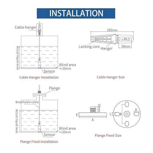 Transmetteur de niveau d'eau 4-20mA haute précision immersion 2m - 3