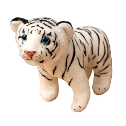 タイガー ぬいぐるみ 虎 癒される抱き枕 肌触り良い 可愛い ベッドサイド リアル 抱きまくら 添い寝 贈り物 26cm おもちゃ お祝い ねむねむ 七五三 ホワイト クリスマスプレゼント