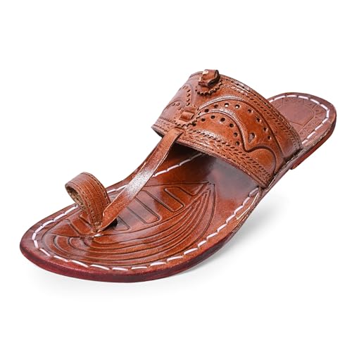 Image of Kolhapuri Chappal for Men|Kolhapuri Slippers for Men|Kolhapuri Shoes for Men|Leather Slippers for Men|Wedding Slippers for Men-A1