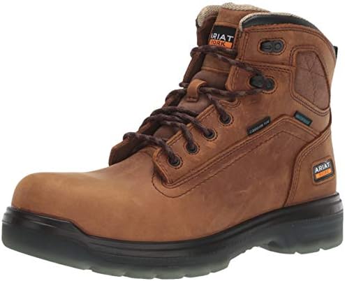 ARIAT mens Turbo 6" Waterproof Carbon Toe Work industrial and construction boots, Aged Bark, 10.5 US