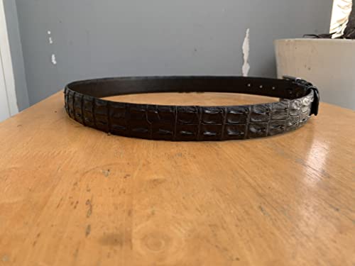 Genuine Alligator leather hornback back bone belts buckle for men, real crocodile skin Men's belts, strap width 1.37"4
