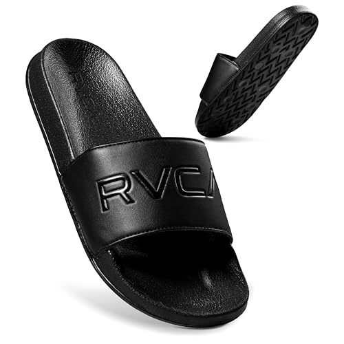 RVCA Men's Sport Slide Flip-Flop, Black, 9