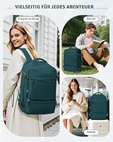 Handgepäck Rucksack 40x30x20 für Ryanair Klein Reiserucksack Wasserdichter Unter Dem Sitz Rucksack Flugzeuge Reisetasche Weekendertasche Wanderrucksack Lässiger Tagesrucksack,B3-Pfauenblau – Ansicht 9