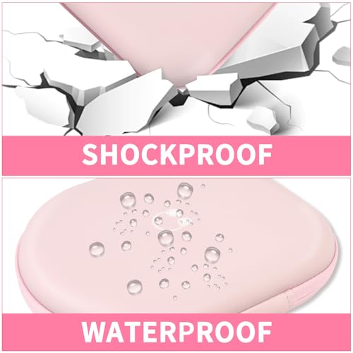 Headphone Case Compatible with JBL Tune 510BT/ 520BT/ for Sony WH-CH520/510/ for JBL Live 460NC/670NC Wireless On-Ear Headphones, Bluetooth Head Phones Protective Storage Bag for Charging Cable -Pink by Boobowl - Image 5