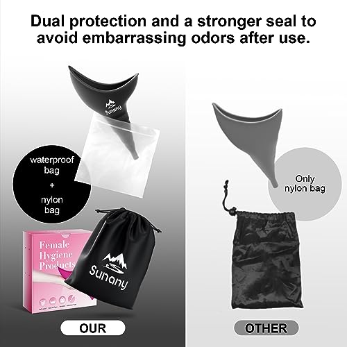 Image of Female Urinal, Reusable Silicone Foolproof Women Pee Funnel Allows Women to Pee Standing Up,Women's Urinal is The Perfect Companion for Indoor Use