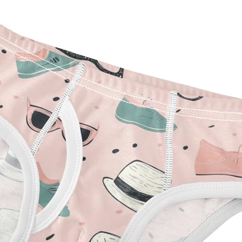 Wusikd Cute Boys' Underwear Cotton Pink Boys Briefs Soft Toddler Underwear 2T4