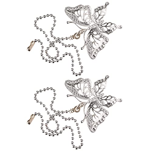 Image of ORFOFE 2 Pcs Inches Butterfly Pendant Light Chain Extension Decorative Ceiling Fan Pull Chains Extenders