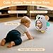 FIOBEE Tummy Time Toys Baby Mirror Tummy Time with Crinkle & Jingle Sounds Large Baby Sensory Toys for Infant Ages 0 3 6 Months and Up Newborn Training Essentials, Gray Koala