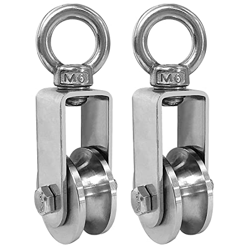 FIVAVA polea en acero inoxidable con M34 rodando con bolas de acero inoxidable 304 carga máxima 250 kg Cover