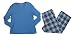 Nautica Women's Flannel Pajama Set with Long Sleeve Knit Top