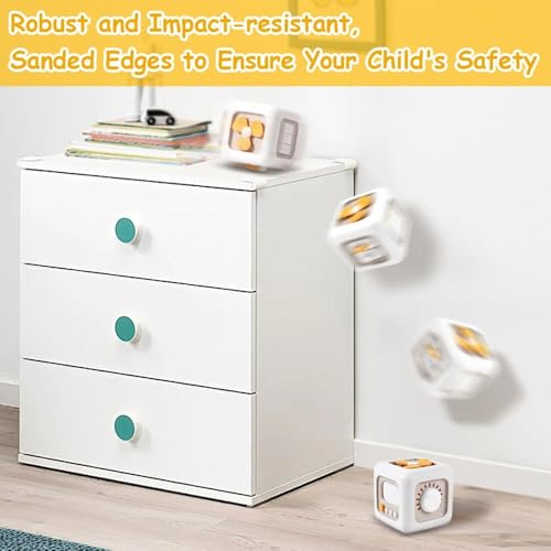 Image of Prime Deals Montessori Toys 6 in 1 Preschool Board & Sensory Busy Activity Cube Toys for Toddlers Early Learning Fine Motor Skills Development Educational Travel Toy Birthday Gifts (Fan).