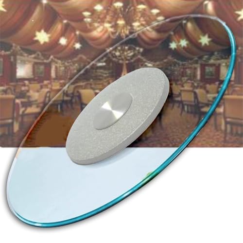 Grand plateau tournant Lazy Susan en verre trempé haut de gamme pour table chic