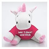 wirklich jeder Stikkma Kuscheltier Einhorn Conny 17,5cm -inklusive-T-Shirt und kostenloser Personalisierung