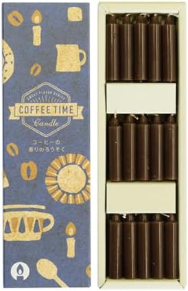 Marukano Murata Coffee TIME Candle Slim Box, Pack of 30