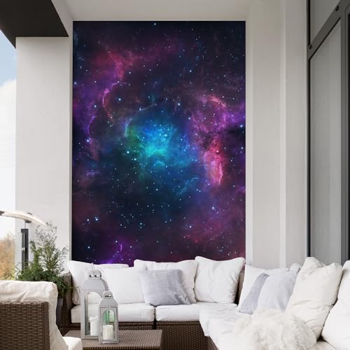 SIGNFORD Wall Mural Galaxy Removable Wallpaper Wall Sticker for Bedroom Living Room - 132"x72"