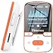 HOCO MP3-Player Bluetooth, Mini-Sport-MP4-Player mit 32 GB, X57 Lossless Portable HiFi, UKW-Radio, intelligenter Schrittzähler, Fotos, Aufnahmen, E-Book, unterstützt bis zu 128 GB