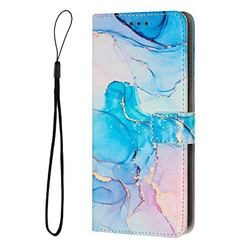 Étui iPhone 15 Pro König Design à rabat avec support bicolore rose et vert