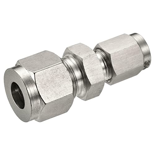 Tool parts Compression Tube Fitting 4mm x 8mm OD Tube Double Ferrule Coupling Connector