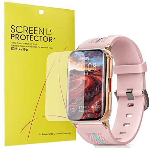 Lamshaw H76 1.57 inch Screen Protector, [6 Pack] Premium High Definition Ultra HD Film Compatible with Mingtawn H76 Smart Watch 1.57 inch (6 pack)