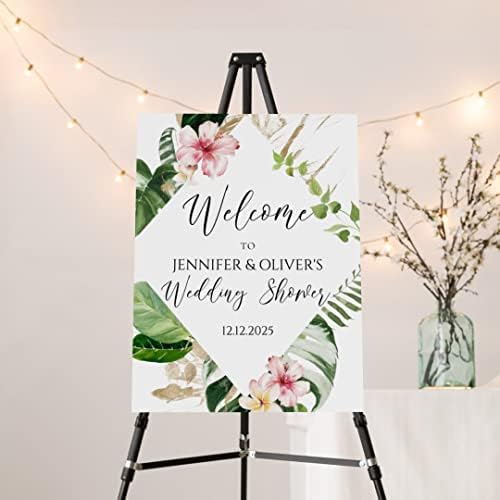 Wedding Welcome Sign Tropical Wedding Sign For Wedding Signs Welcome Sign Wedding Decor Personalized Custom Wedding Sign Printed Wedding Sign Without Easel Welcome To The Wedding
