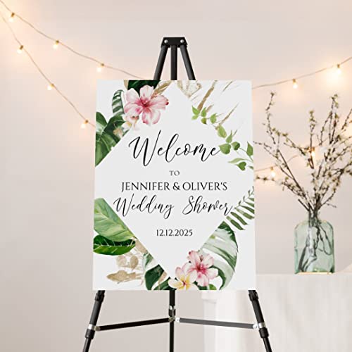 Wedding Welcome Sign Tropical Wedding Sign For Wedding Signs Welcome Sign Wedding Decor Personalized Custom Wedding Sign Printed Wedding Sign Without Easel Welcome To The Wedding #TOP20