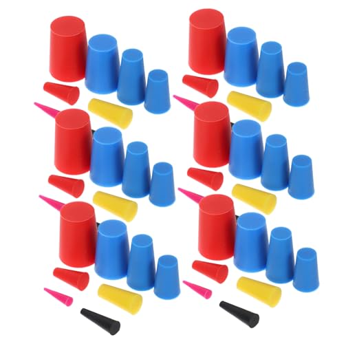 Amosfun Silicone Tapered Stoppers Set Colorful Rubber Plugs for Sealing Holes Protective End Caps for Industrial and Home Use High Temperature Resistant 10-Piece Assortment