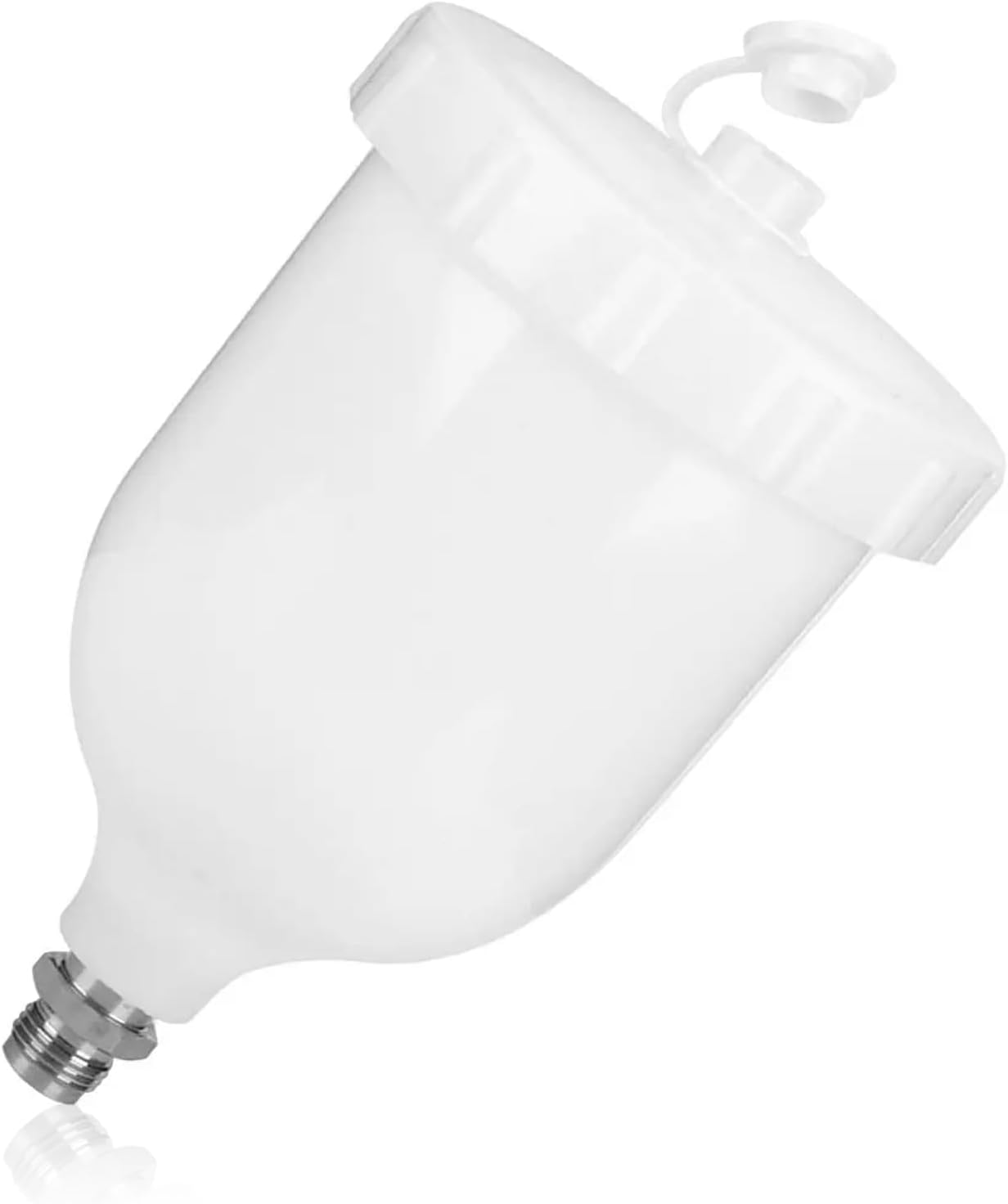 600ml Gravity Feed Spray Gun Cup, M16x1.5 Thread Paint Pot with Drip-Free Lid, Plastic Replacement Part Compatible with Devilbiss DV1, Tekna Prolite & GTI Pro for Automotive Refinishing