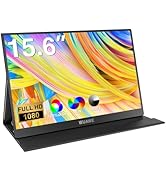 WUAWE Portable Monitor,15.6-AA 1080P 72% NTSC 98% sRGB USB C HDMI