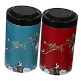 Pot de stockage de grains de café - les motifs élégants et stylés de style chinois ajoutent une touche de sophistication aux boîtes à thé, aux accessoires décoratifs, aux boîtes à café et au thé au sucre