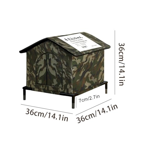 Niche à chat isolée et imperméable pour chatons en hiver extérieur - 7