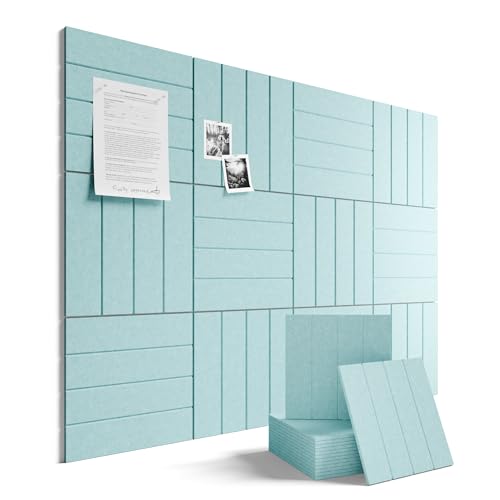 Fluxynara 48" x 36" Large Felt Bulletin Board, Aqua Blue