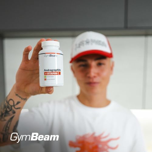 GymBeam Andrographis Paniculata - Andrographis Extrakt + Vitamin C Kapseln, unterstützt Immunsystem & Psyche, standardisiert auf 10% Andrographolide, vegan & antioxidativ, 90 Kapseln