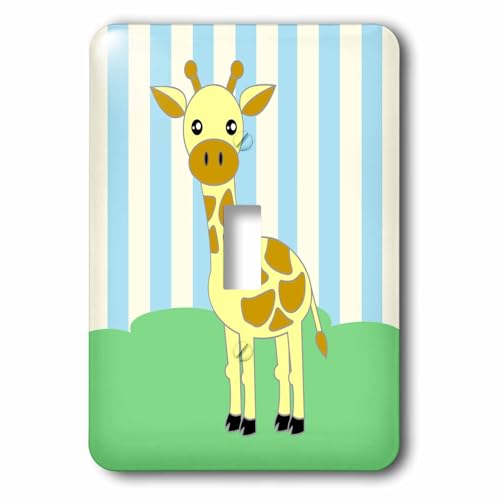 Interrupteur baïonnette 3dRose motif animalier bleu pour enfant