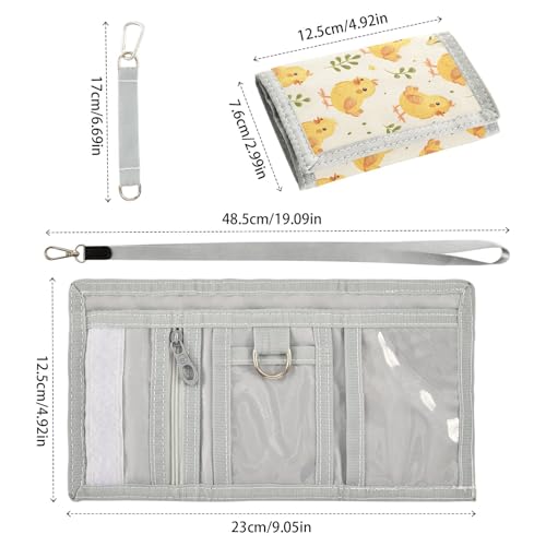 ALAZA Kids Wallets for Boys Girls Toddler Trifold Wallet Children Small Chick Cute with Zipper Coin Pocket3